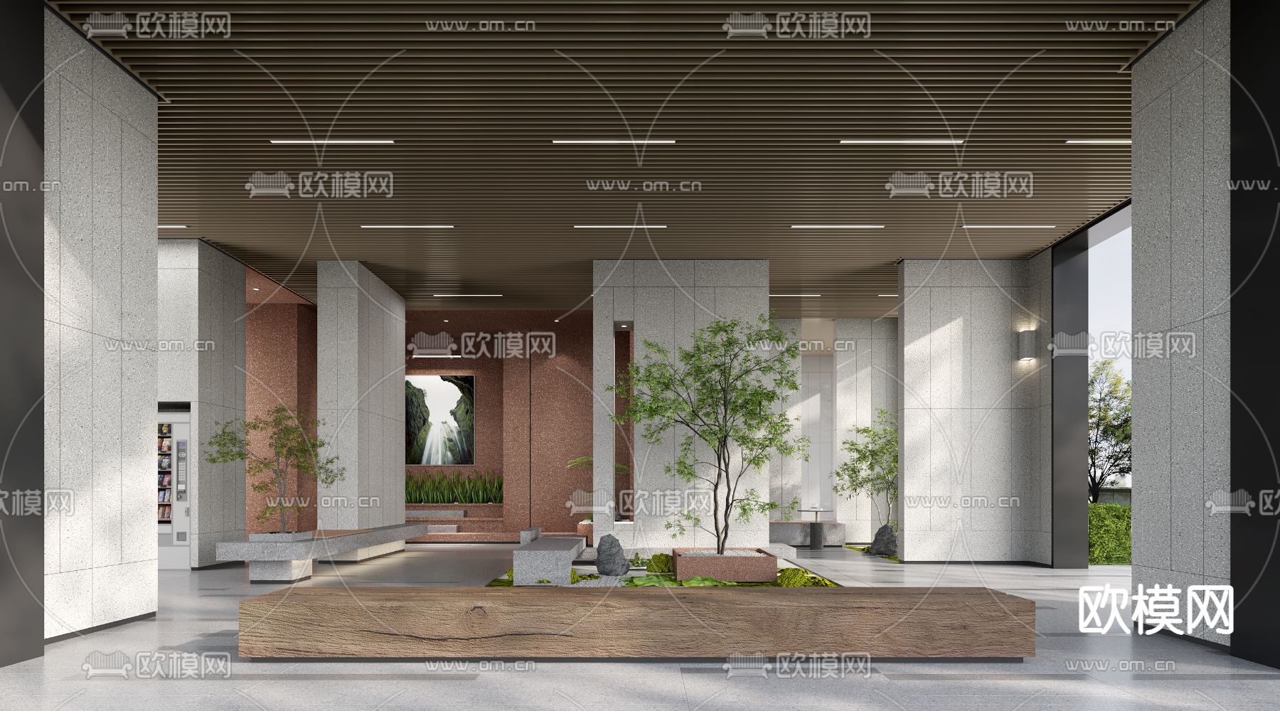 休闲区 公共活动空间3d模型