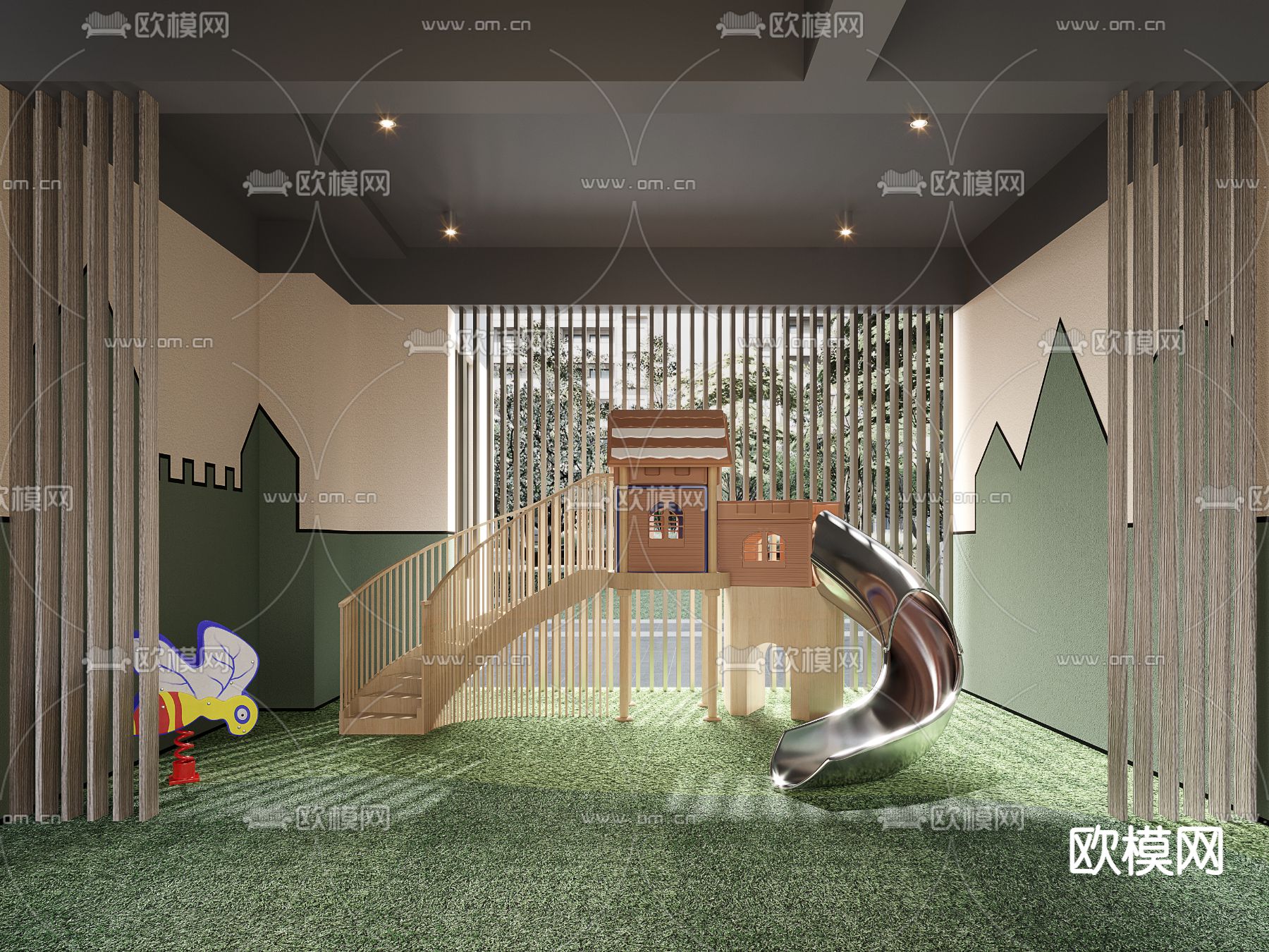 幼儿园 儿童活动区3d模型下载