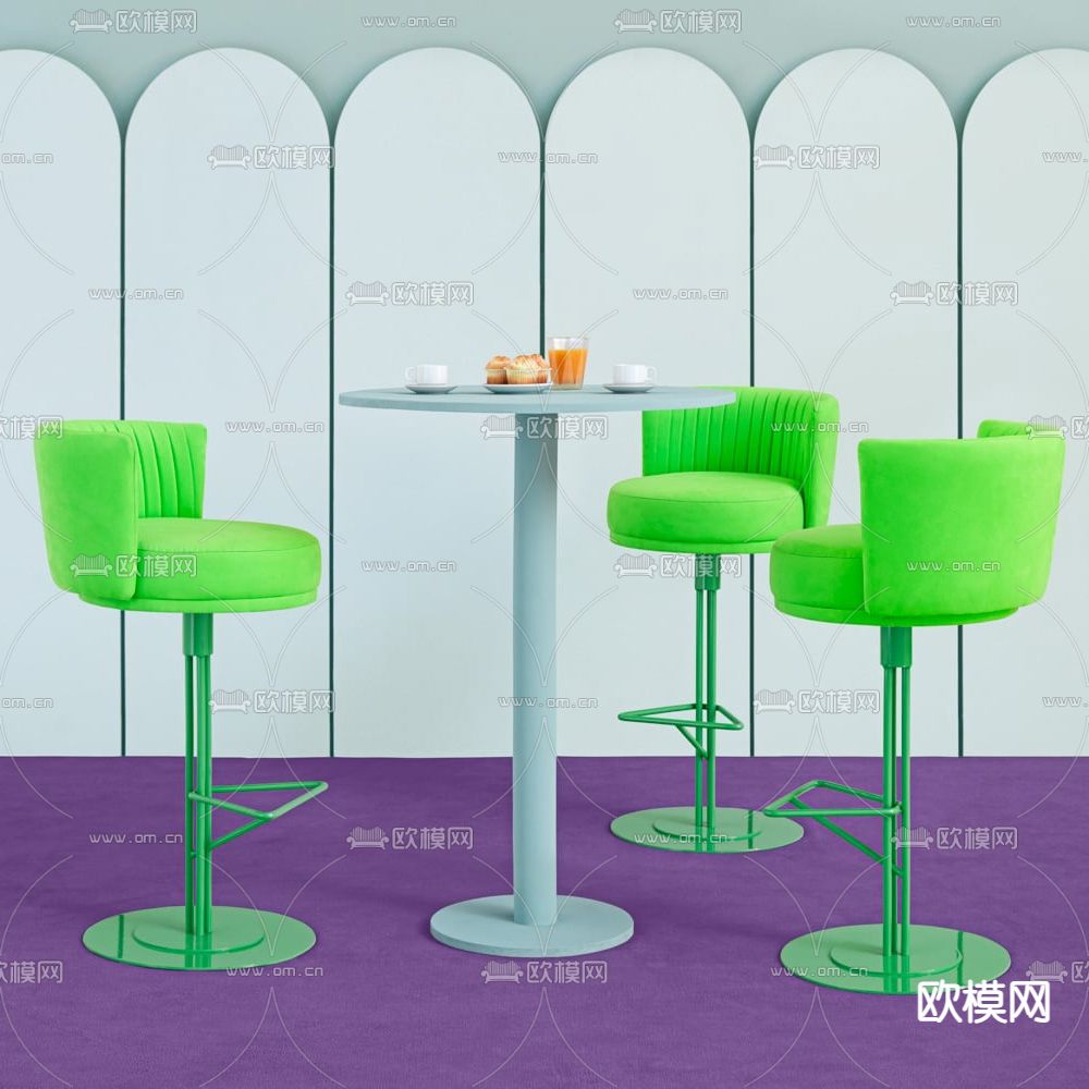 MISSANA 吧椅 吧凳 圆吧台3d模型下载（渲染图2）