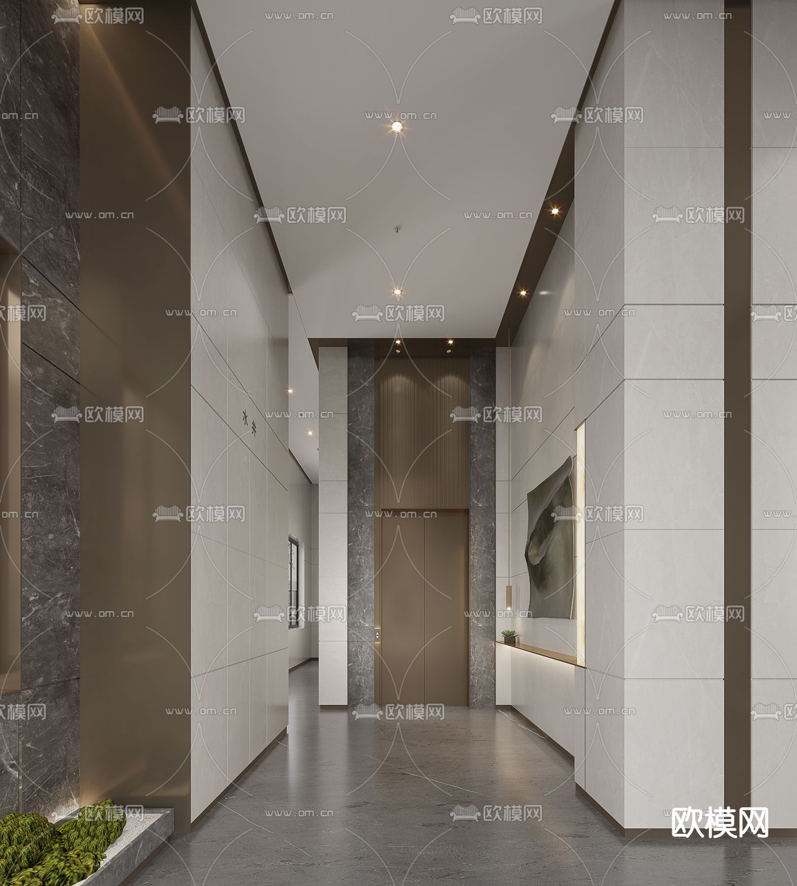别墅电梯间 电梯厅3d模型下载