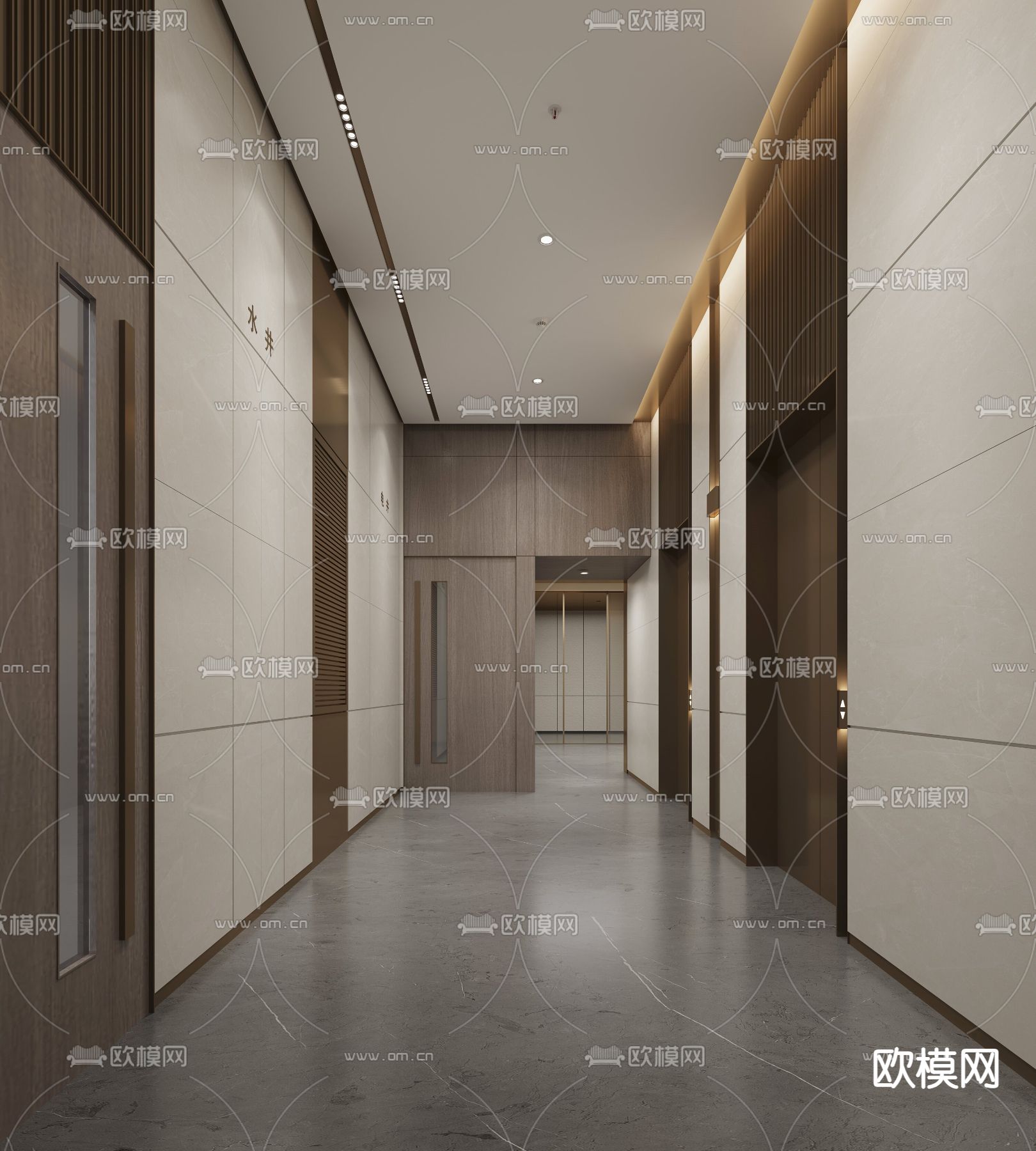 酒店电梯间 电梯厅3d模型下载