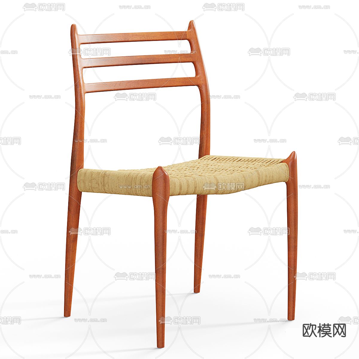 Moller 椅子 餐椅3d模型下载（渲染图1）