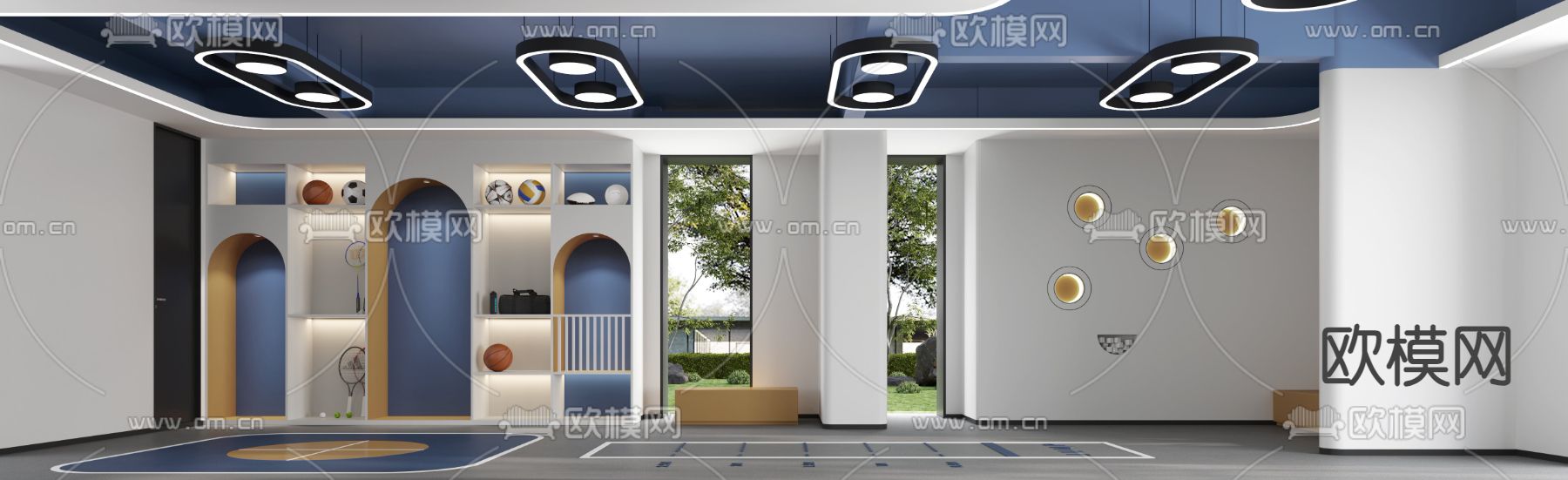 公共大堂 儿童活动区3d模型