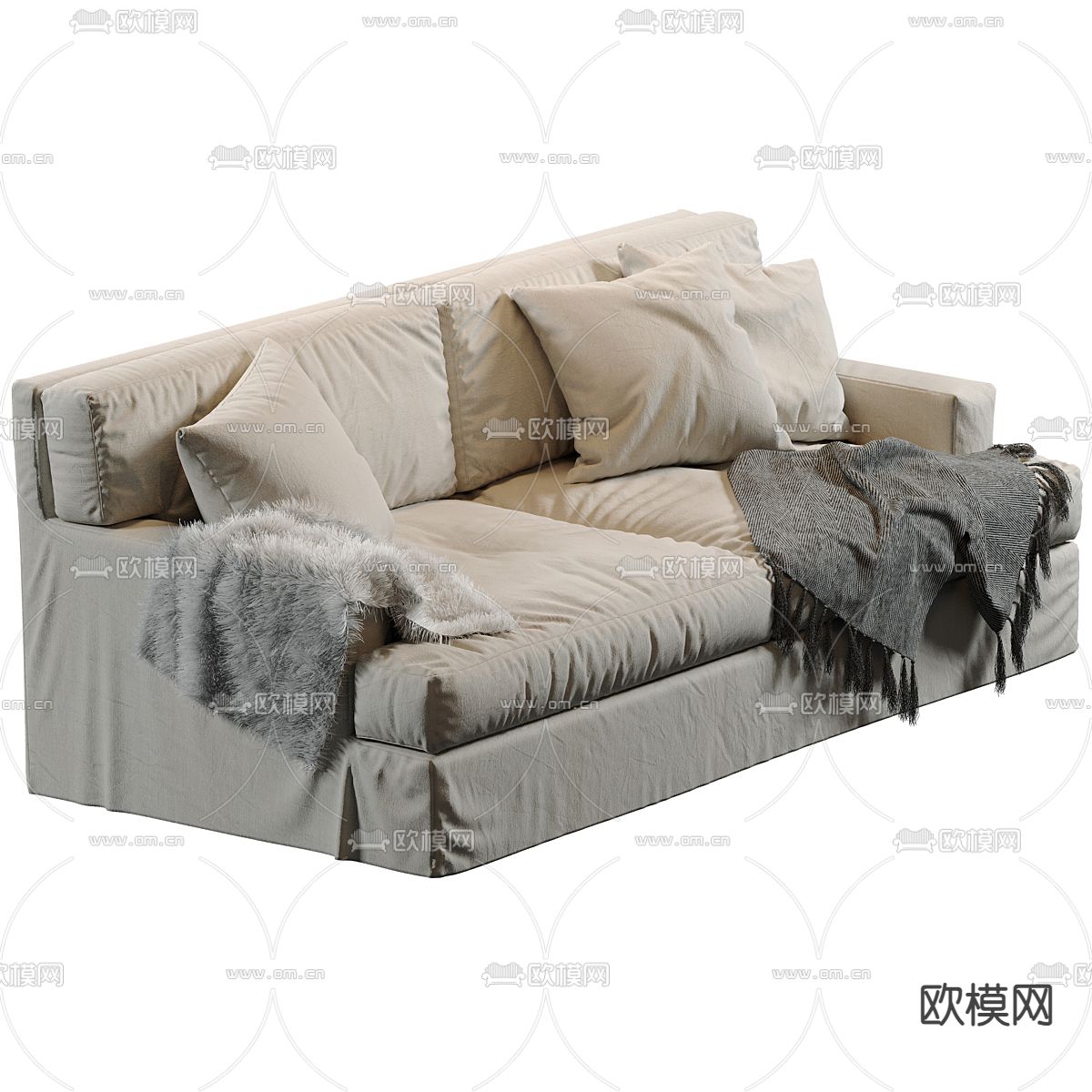 Meridiani 双人沙发3d模型下载（渲染图3）