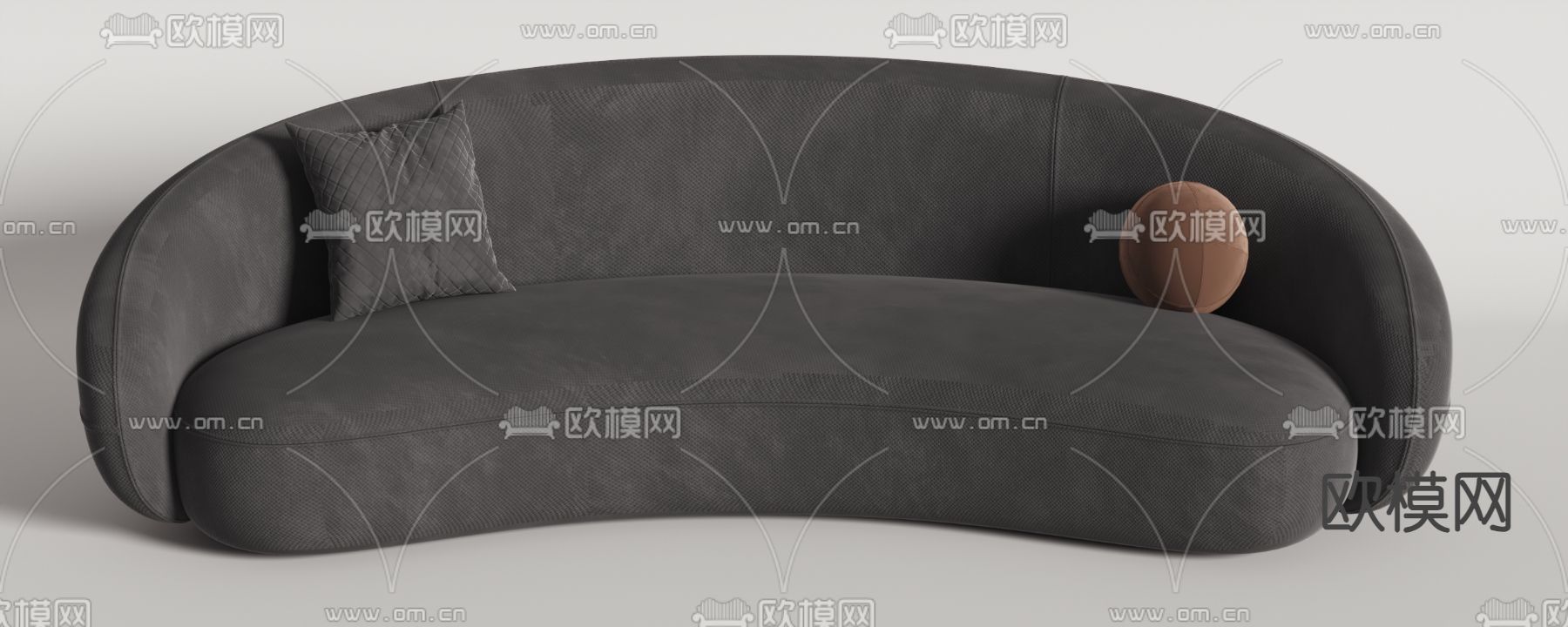 BAXTER 多人沙发 弧形沙发su模型下载（渲染图4）