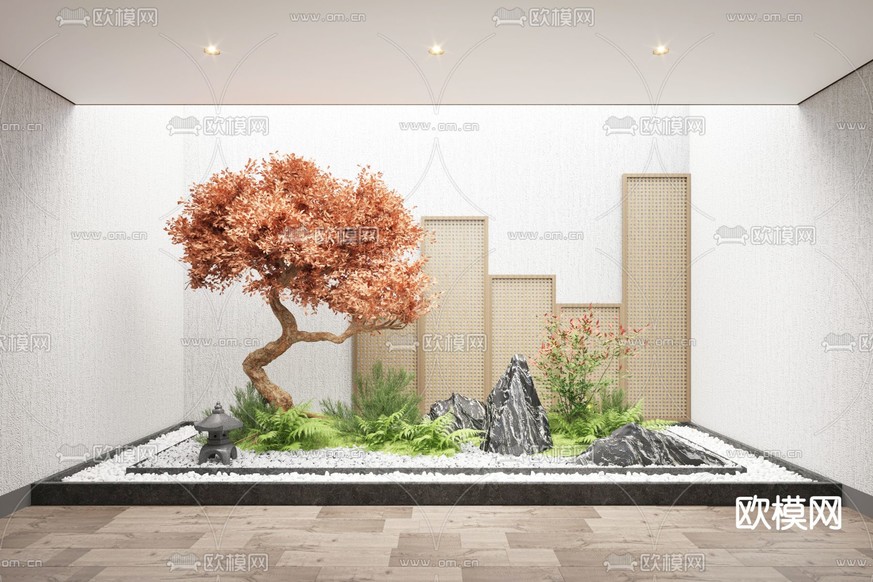 室内造景 植物堆 微地形3d模型下载