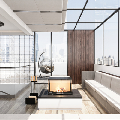  现代阳光房 玻璃房su模型 