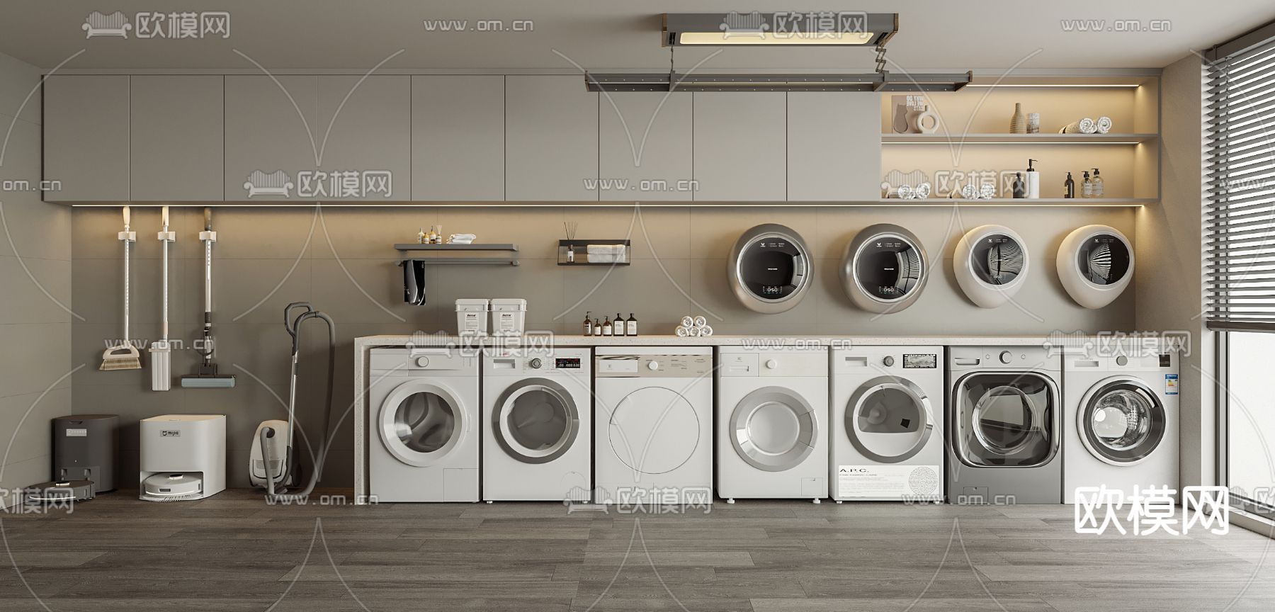 洗衣机 洗烘一体机 扫地机器人 壁挂洗衣机3d模型下载