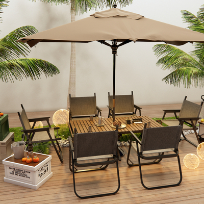  现代户外桌椅 露营外摆su模型 