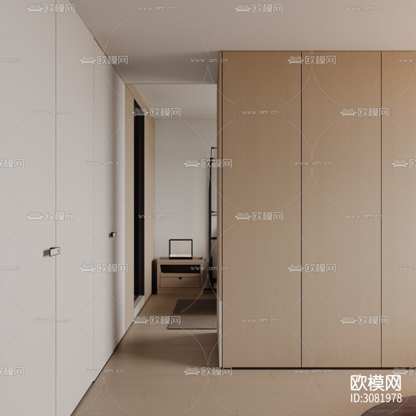 混搭卧室 次卧 主卧 客卧装修效果图下载(渲染图9)