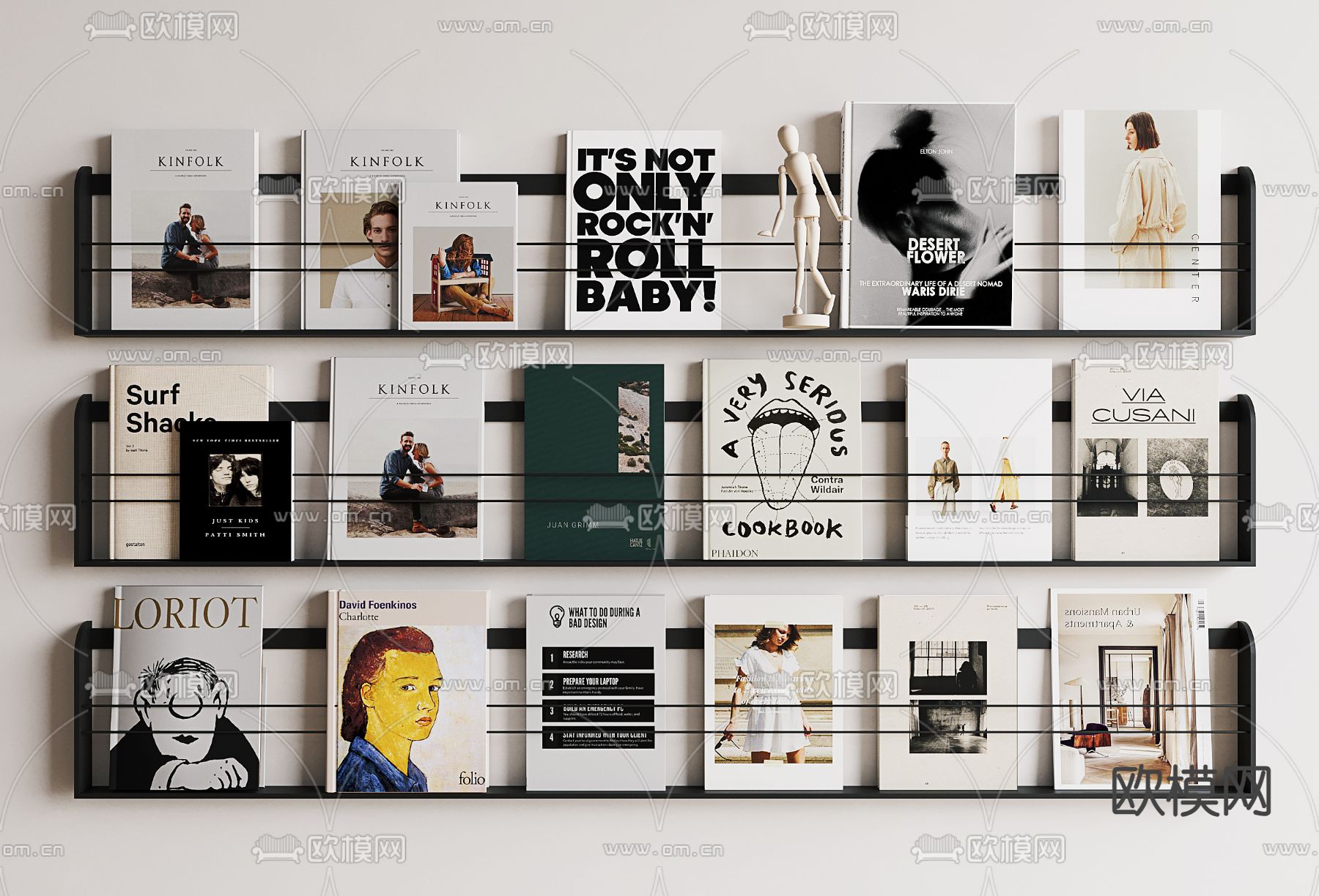 书籍 书本 图书 杂志 报刊3d模型下载