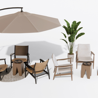  现代户外椅 休闲椅su模型 