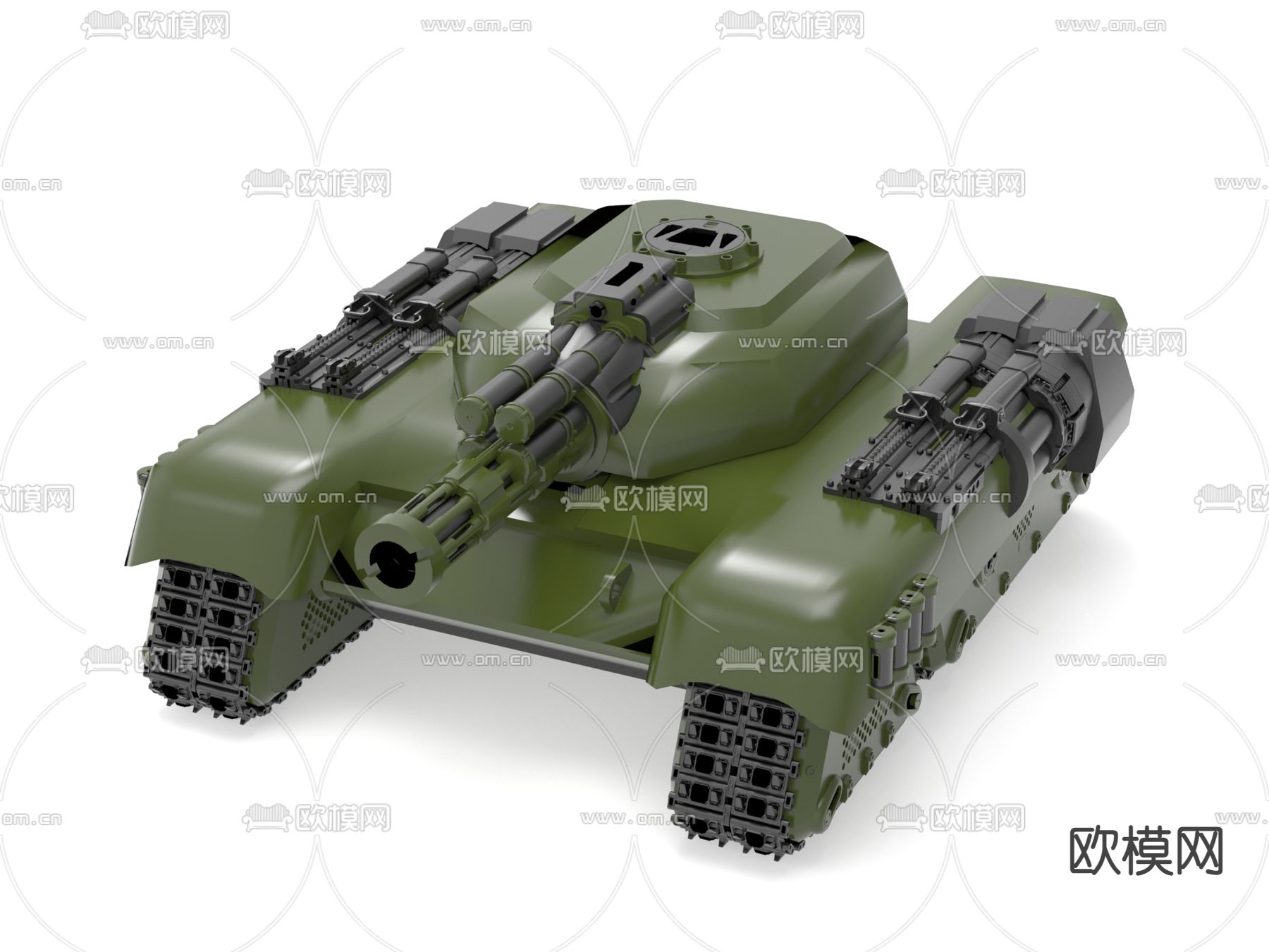 军事坦克 玩具3d模型下载（渲染图1）