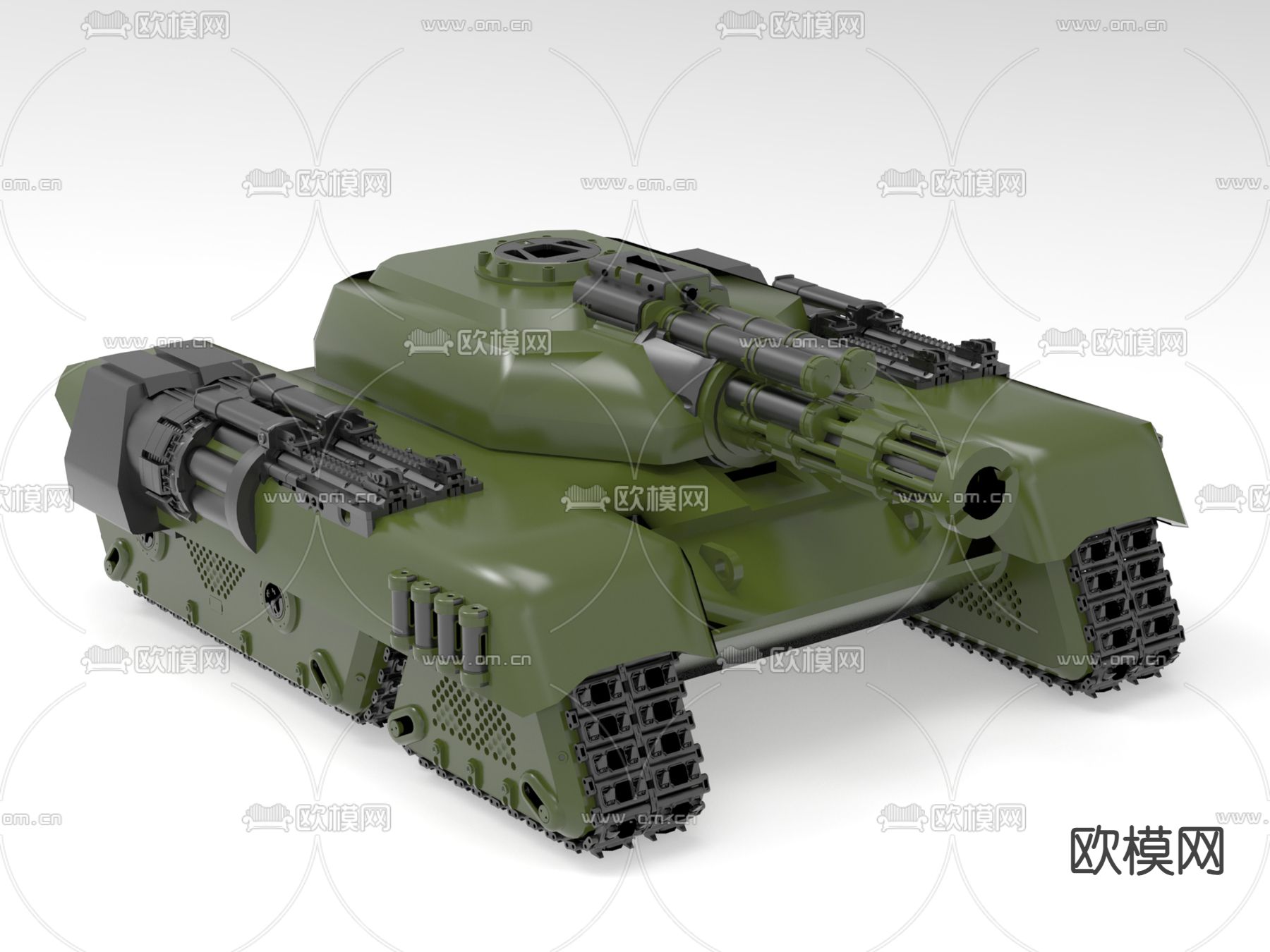 军事坦克 玩具3d模型下载（渲染图2）