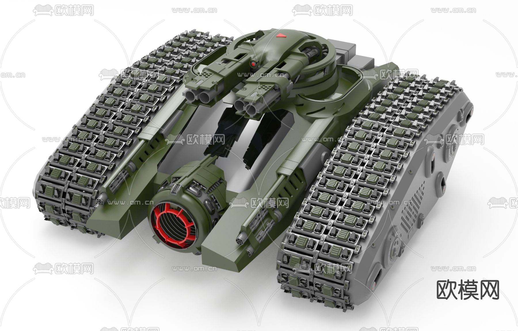 军事坦克 玩具3d模型下载（渲染图1）