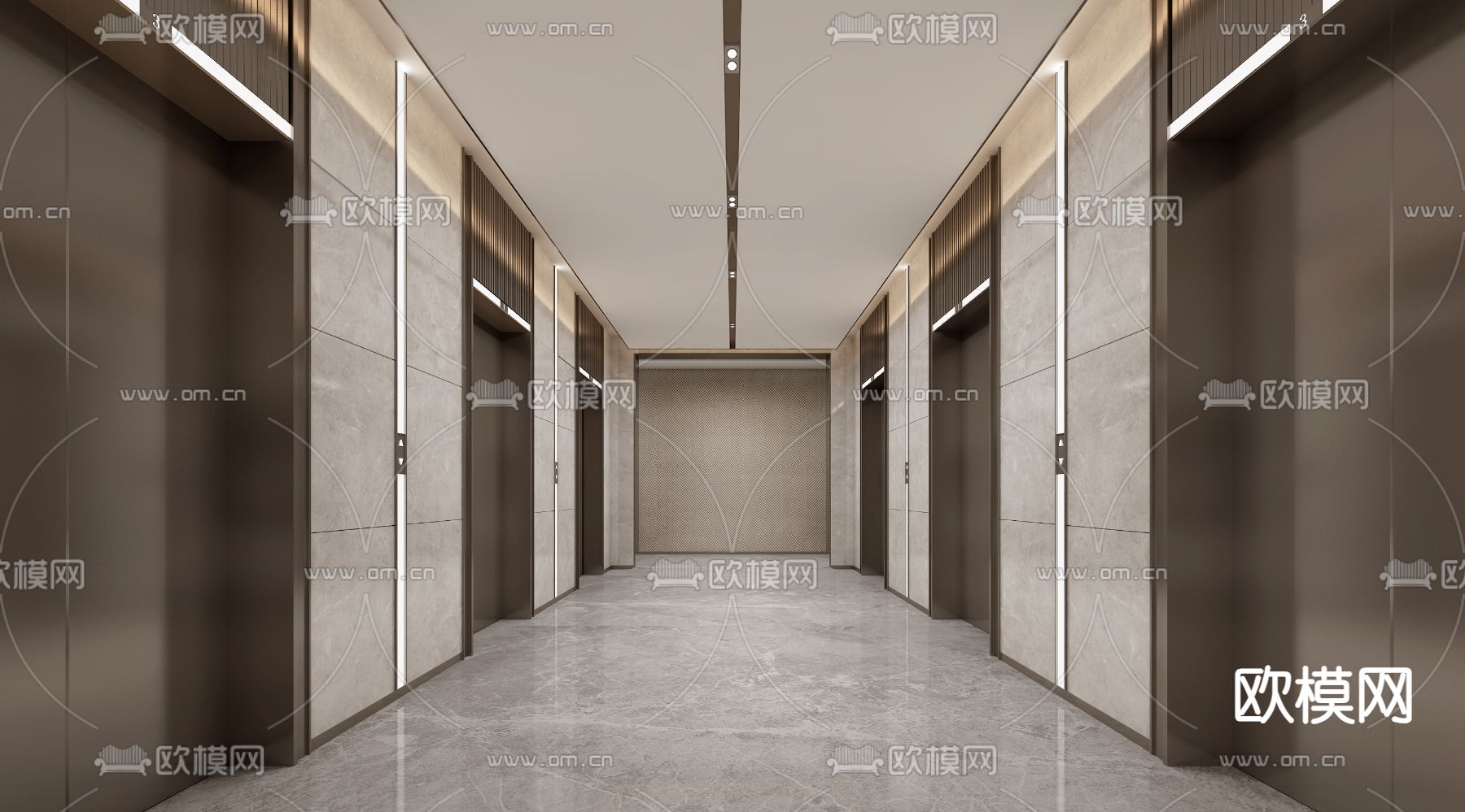 电梯间 电梯厅3d模型下载