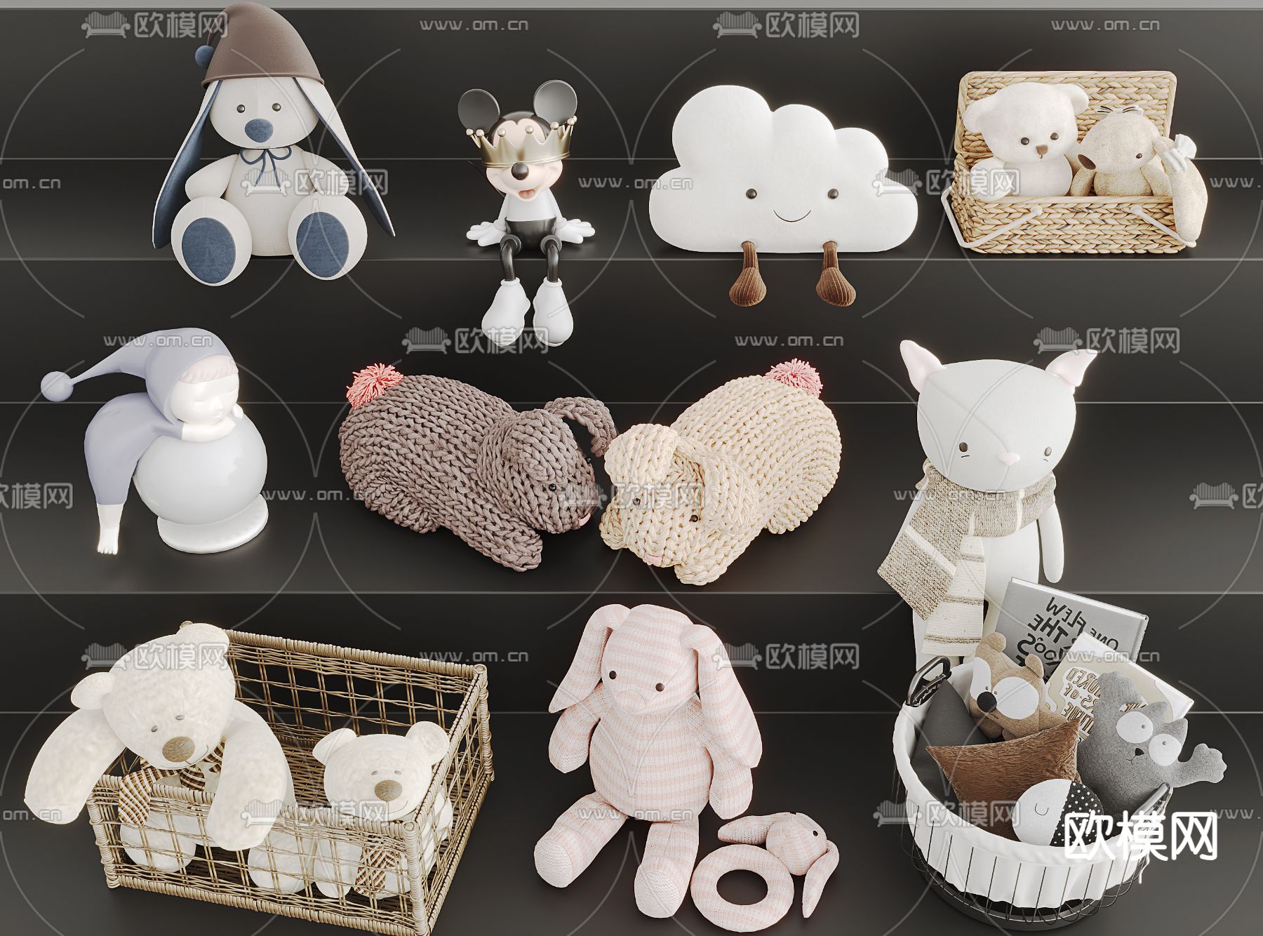 毛绒玩具 玩偶 布偶 洋娃娃3d模型下载