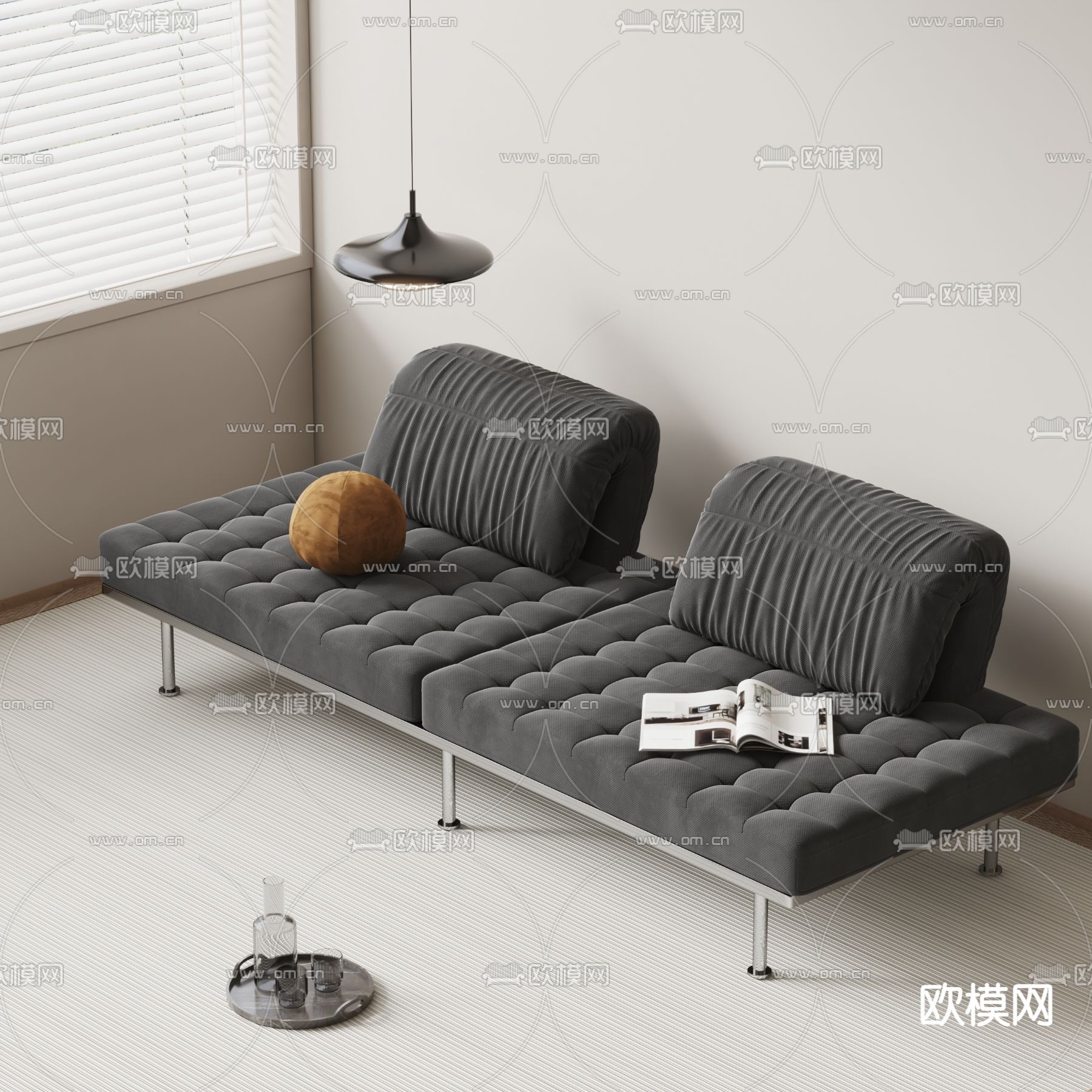 Ligneroset 双人沙发3d模型下载