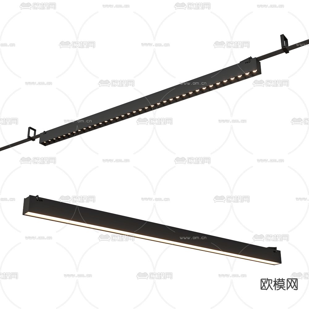 Byled 办公吊灯3d模型下载