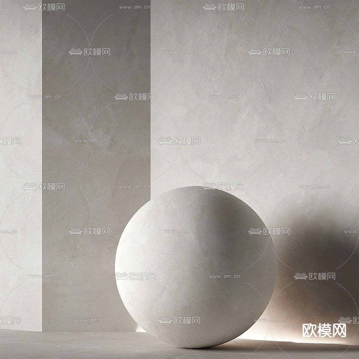 米白色墙漆 肌理漆 艺术漆 石膏材料3d模型下载（渲染图1）