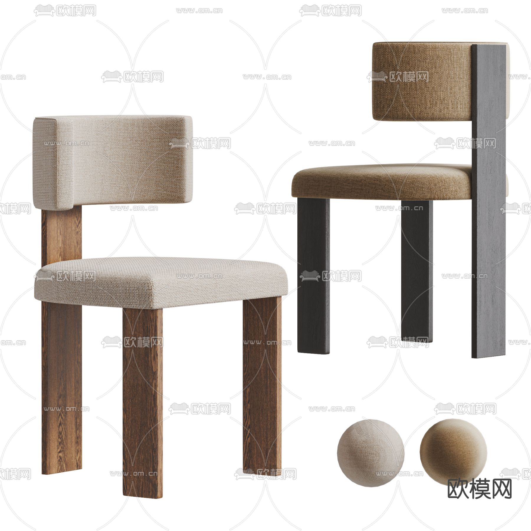 cassina 侘寂椅子 餐椅3d模型下载