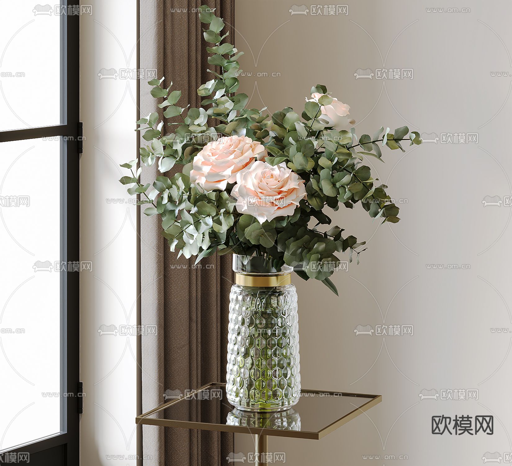 现代花瓶 花艺su模型