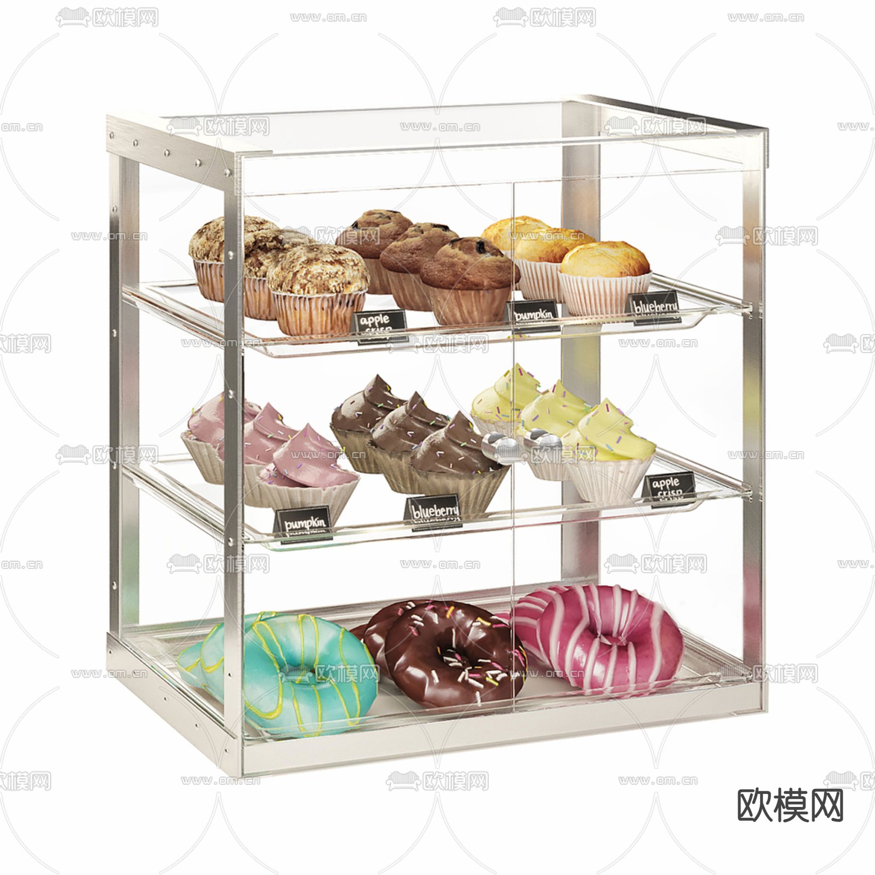 美食 蛋糕 面包 甜甜圈3d模型下载