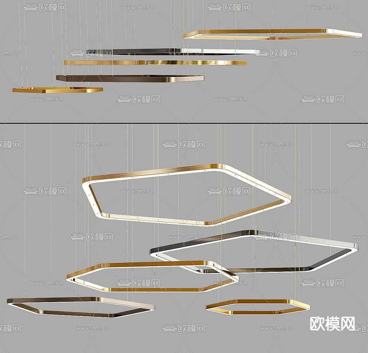 轻奢吊灯 装饰灯3d模型下载