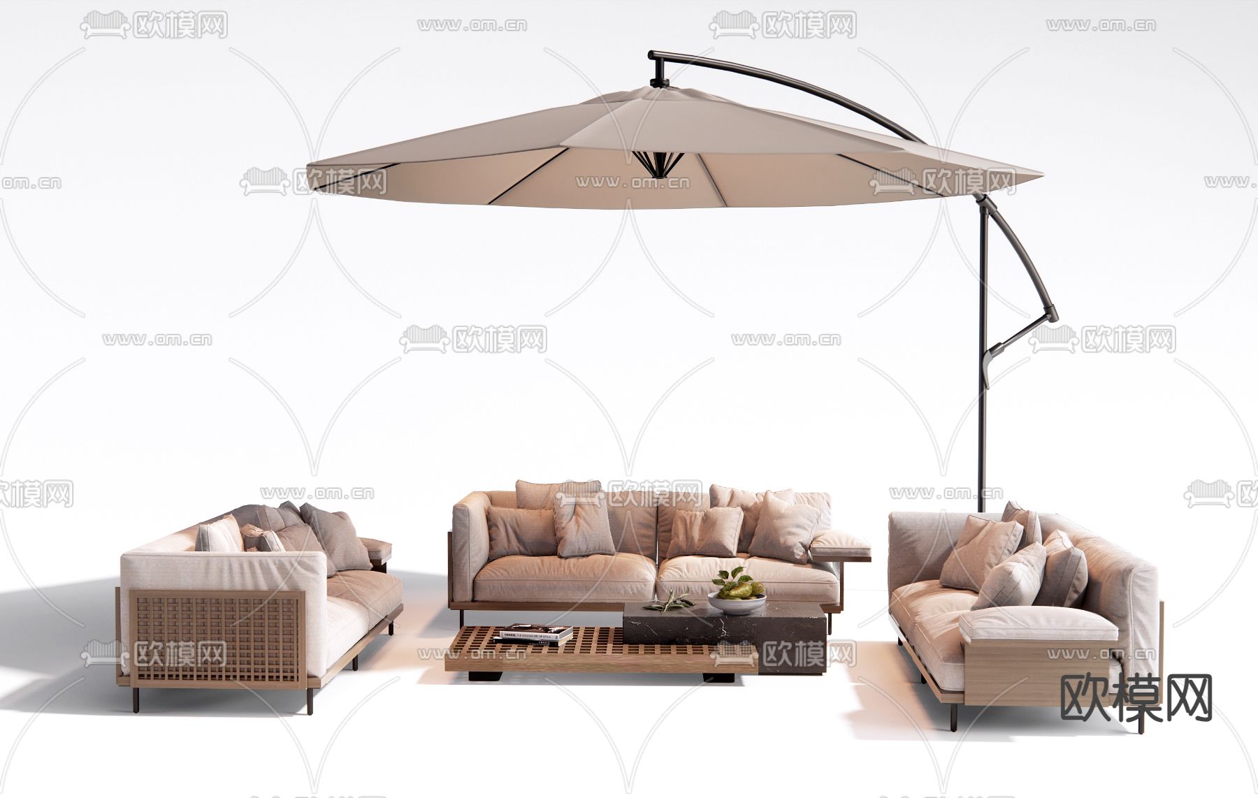 户外沙发 组合沙发3d模型下载