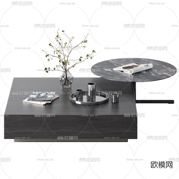 子母茶几3d模型下载