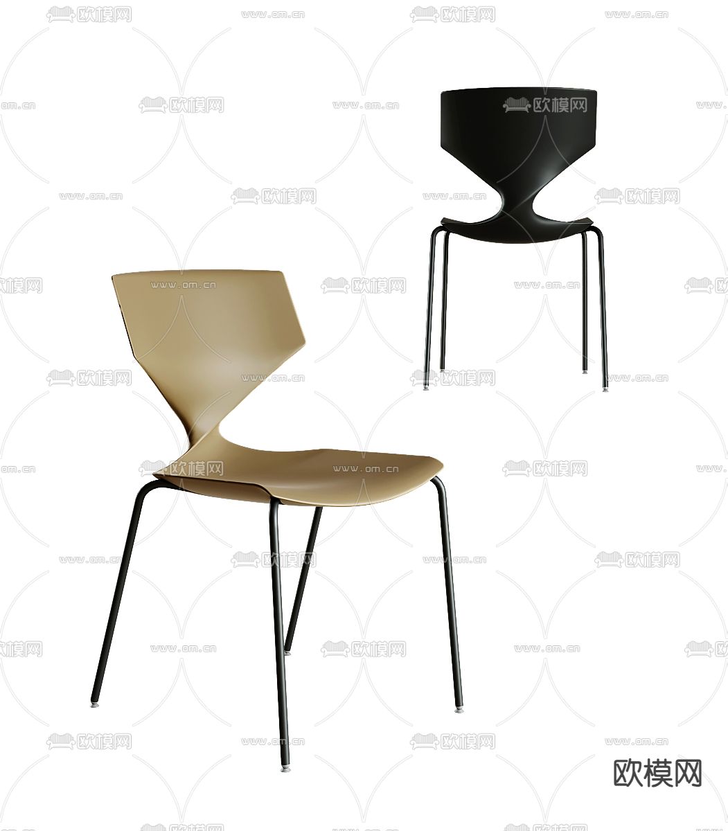 现代椅子 餐椅3d模型下载