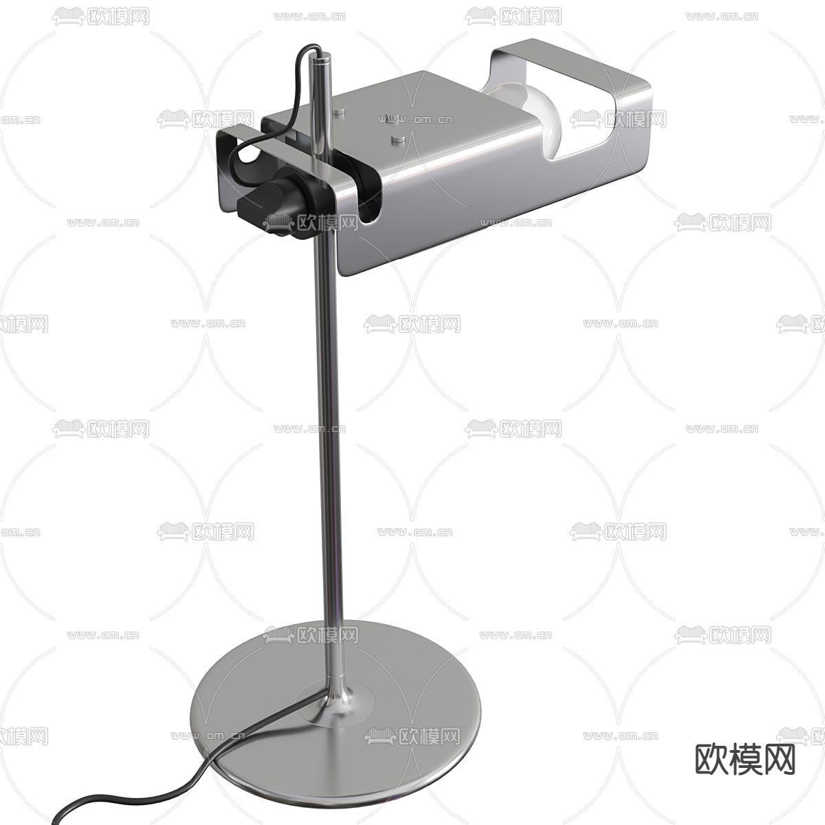 工业风落地灯3d模型下载（渲染图1）
