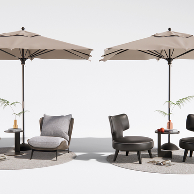  现代户外椅 休闲椅su模型 