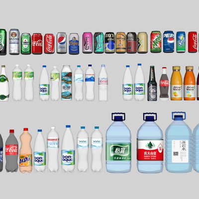  饮料 汽水 矿泉水 可乐su模型 