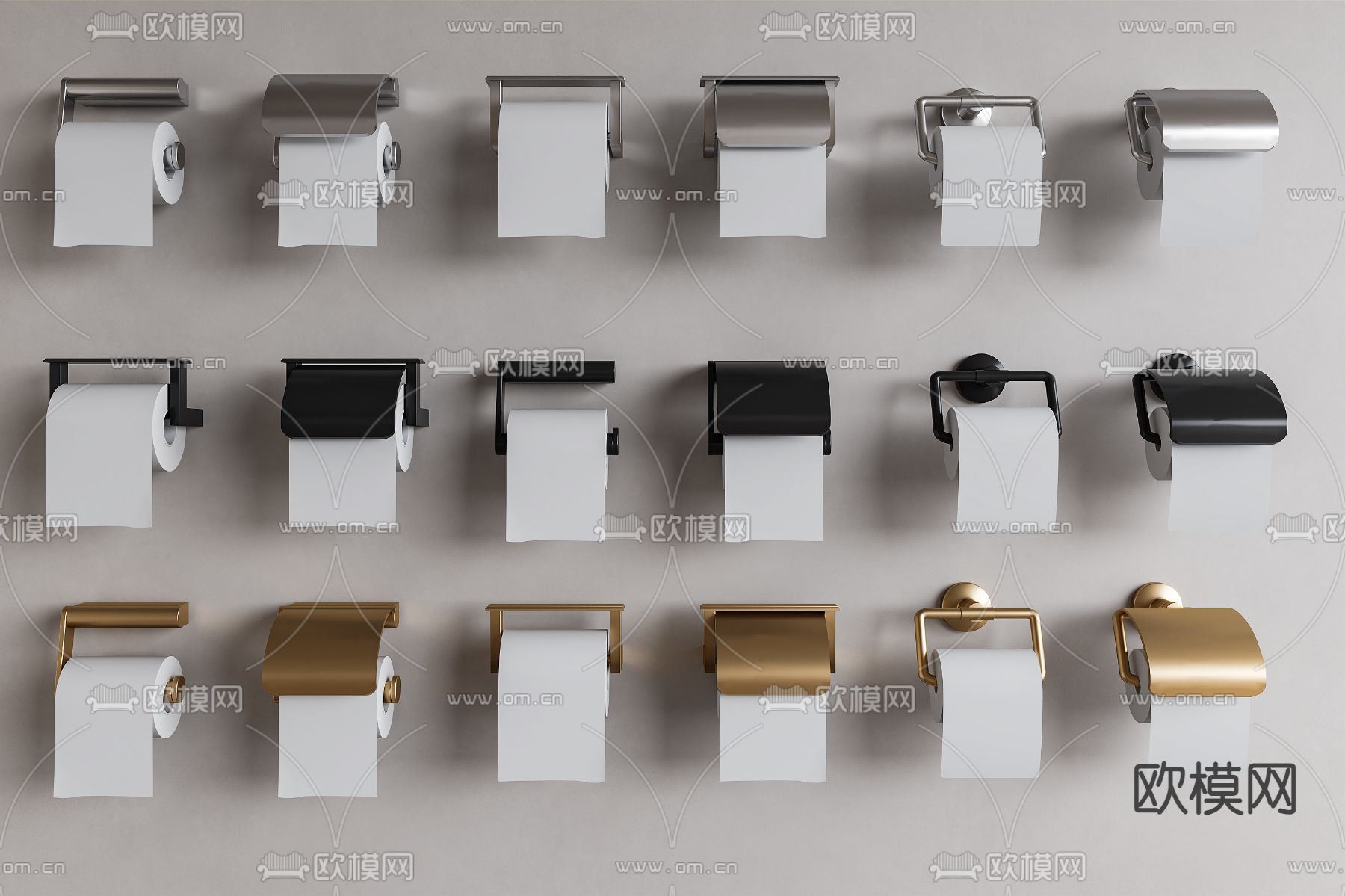 厕纸盒 卷纸架 纸巾架 卷纸3d模型下载