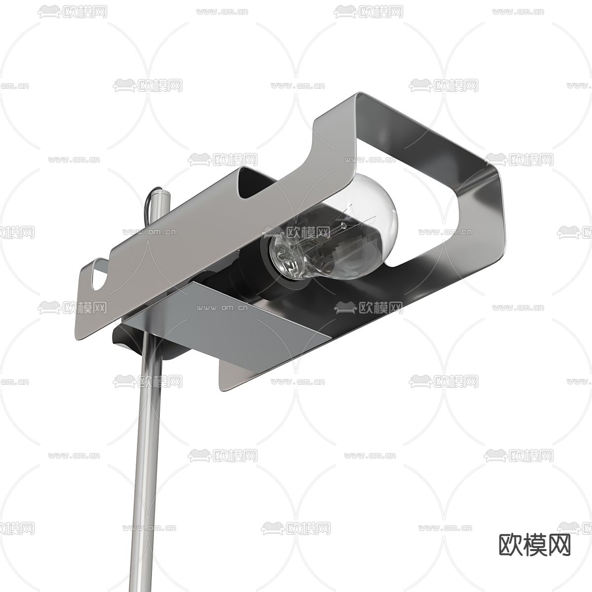 工业风落地灯3d模型下载（渲染图2）