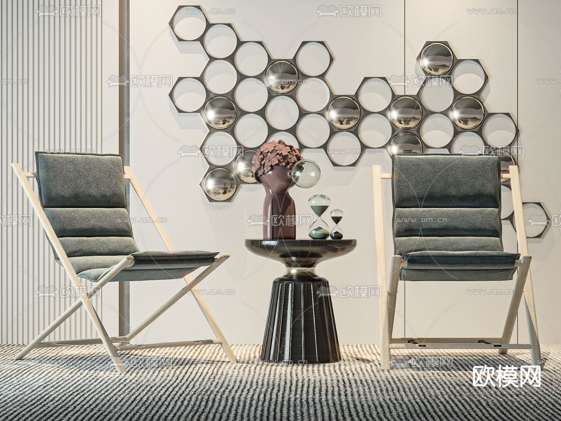 现代椅子 折叠椅3d模型下载