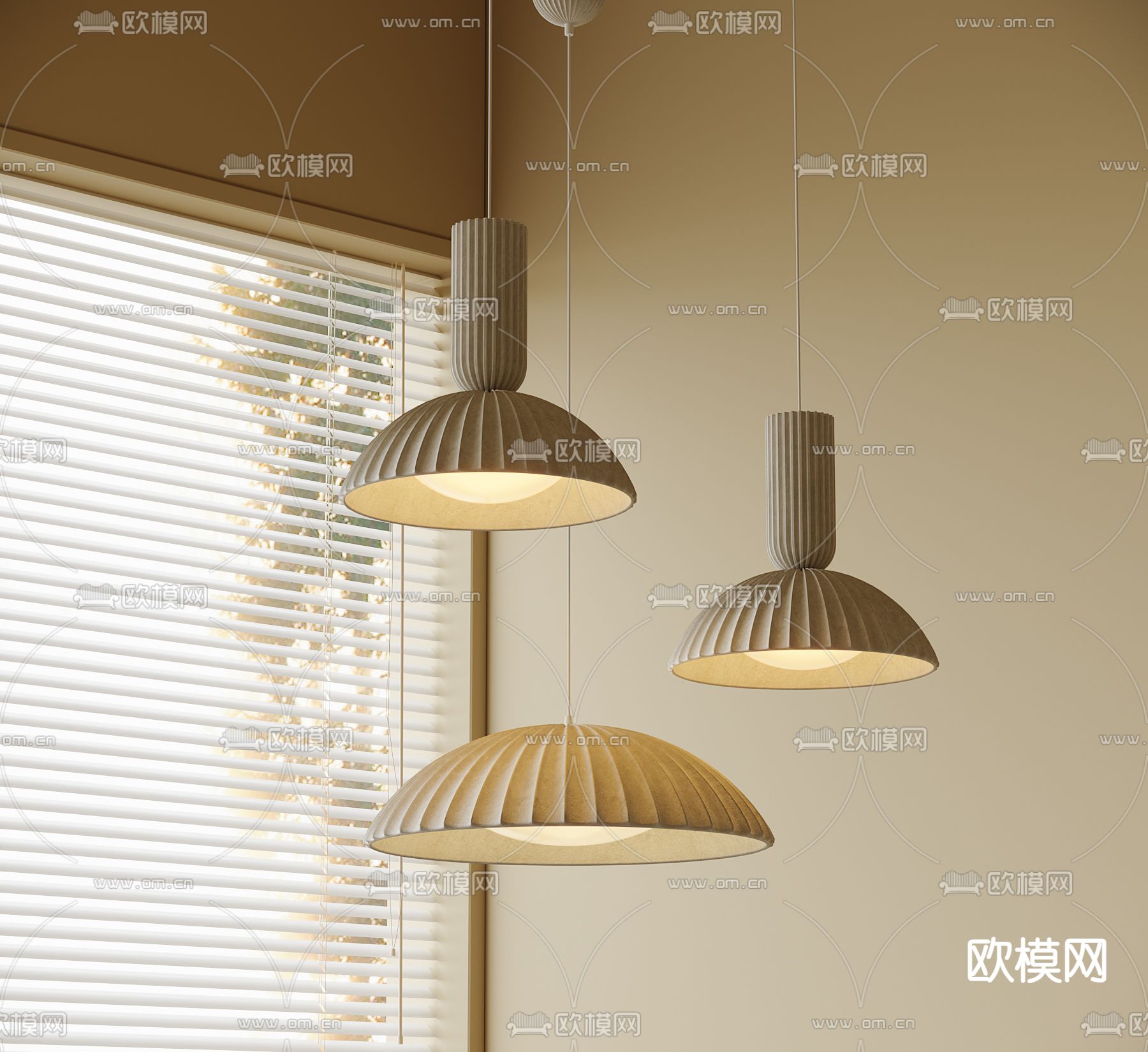 侘寂小吊灯3d模型下载