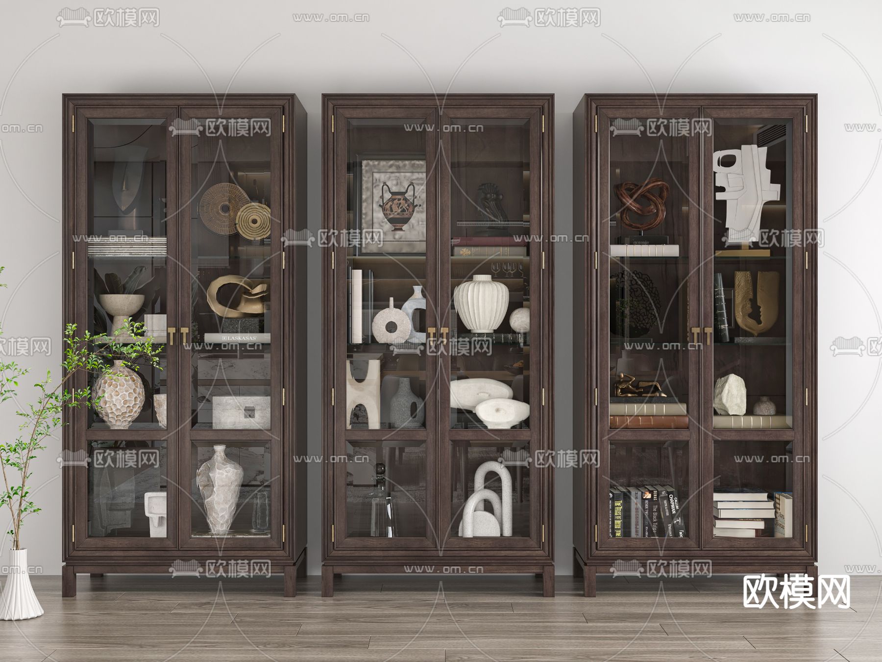 现代装饰柜su模型下载（渲染图2）