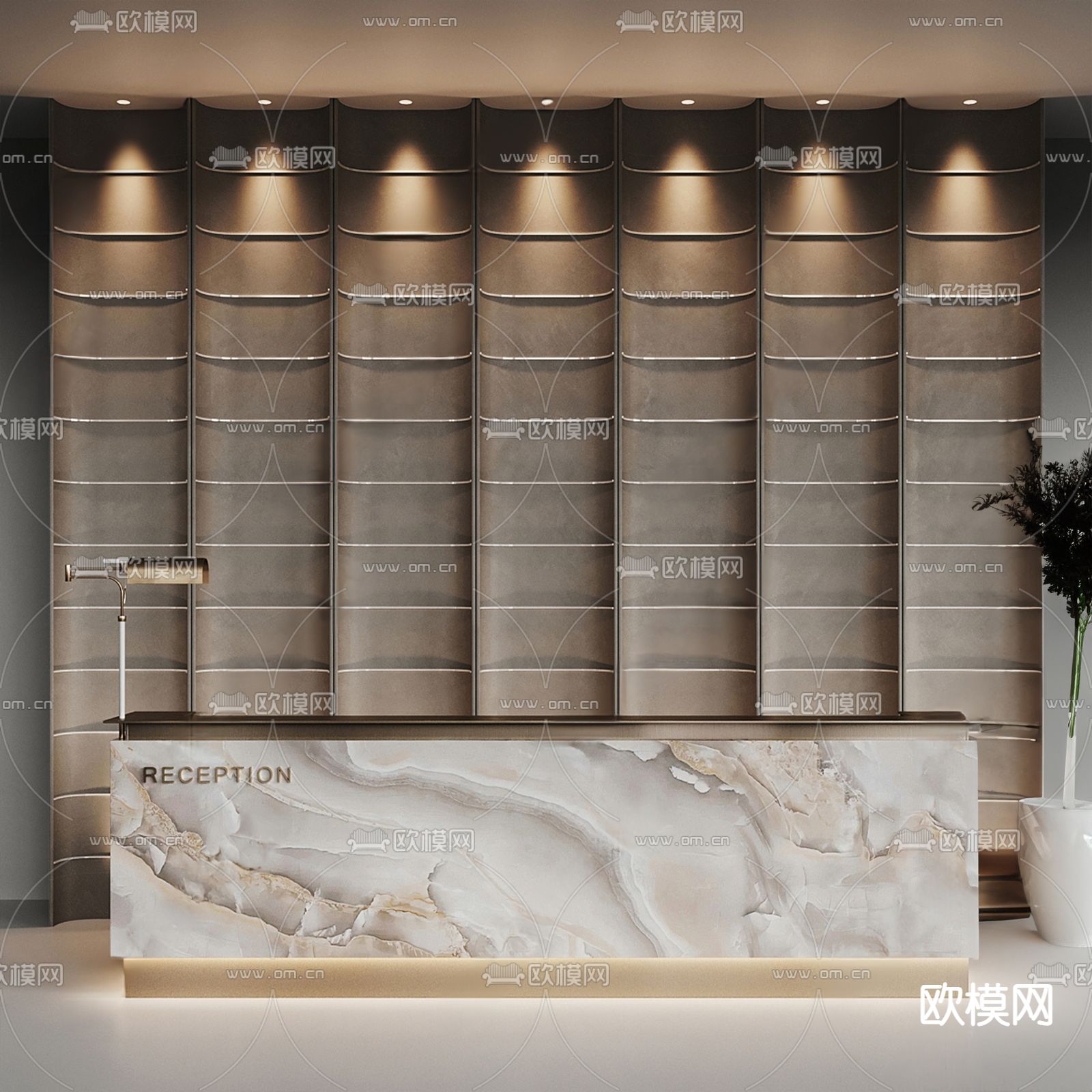 前台 接待台 服务台3d模型下载