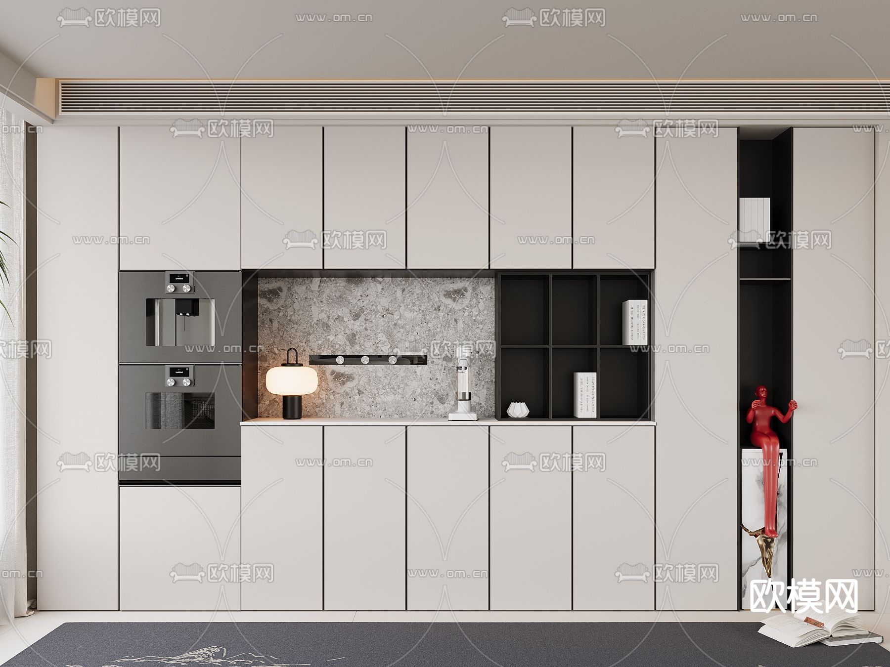 现代装饰柜 餐边柜3d模型下载