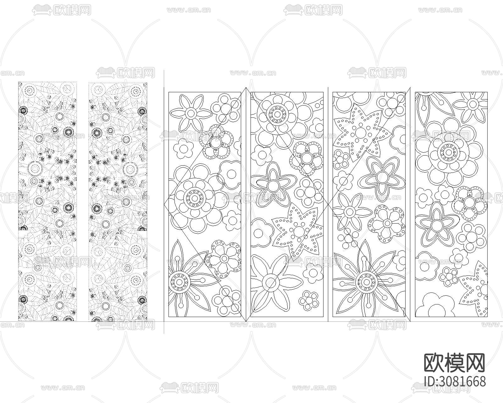 中式雕花cad图库下载（渲染图3）