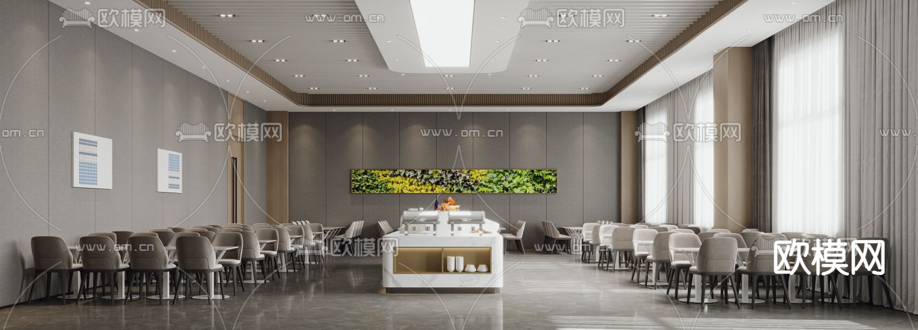 自助餐厅 全日制餐厅3d模型下载