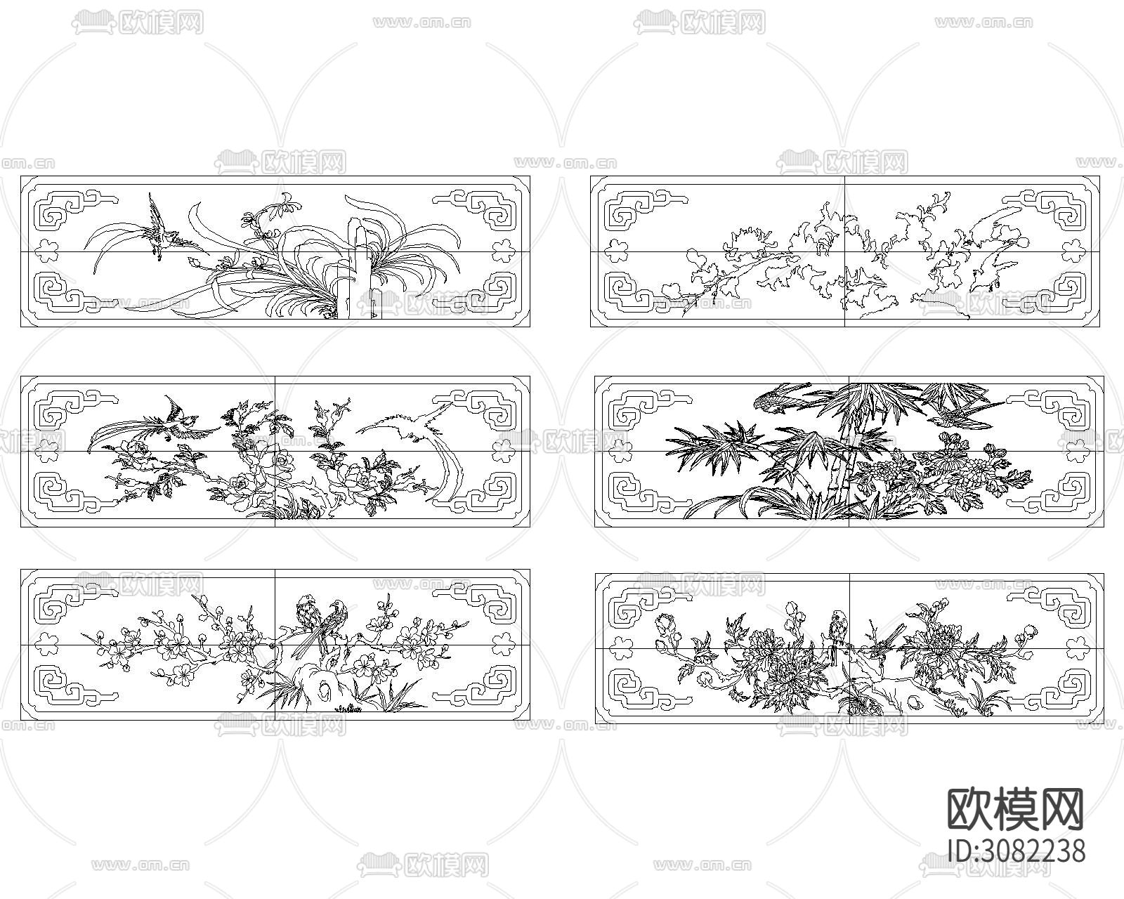 雕花图案cad图库下载（渲染图9）
