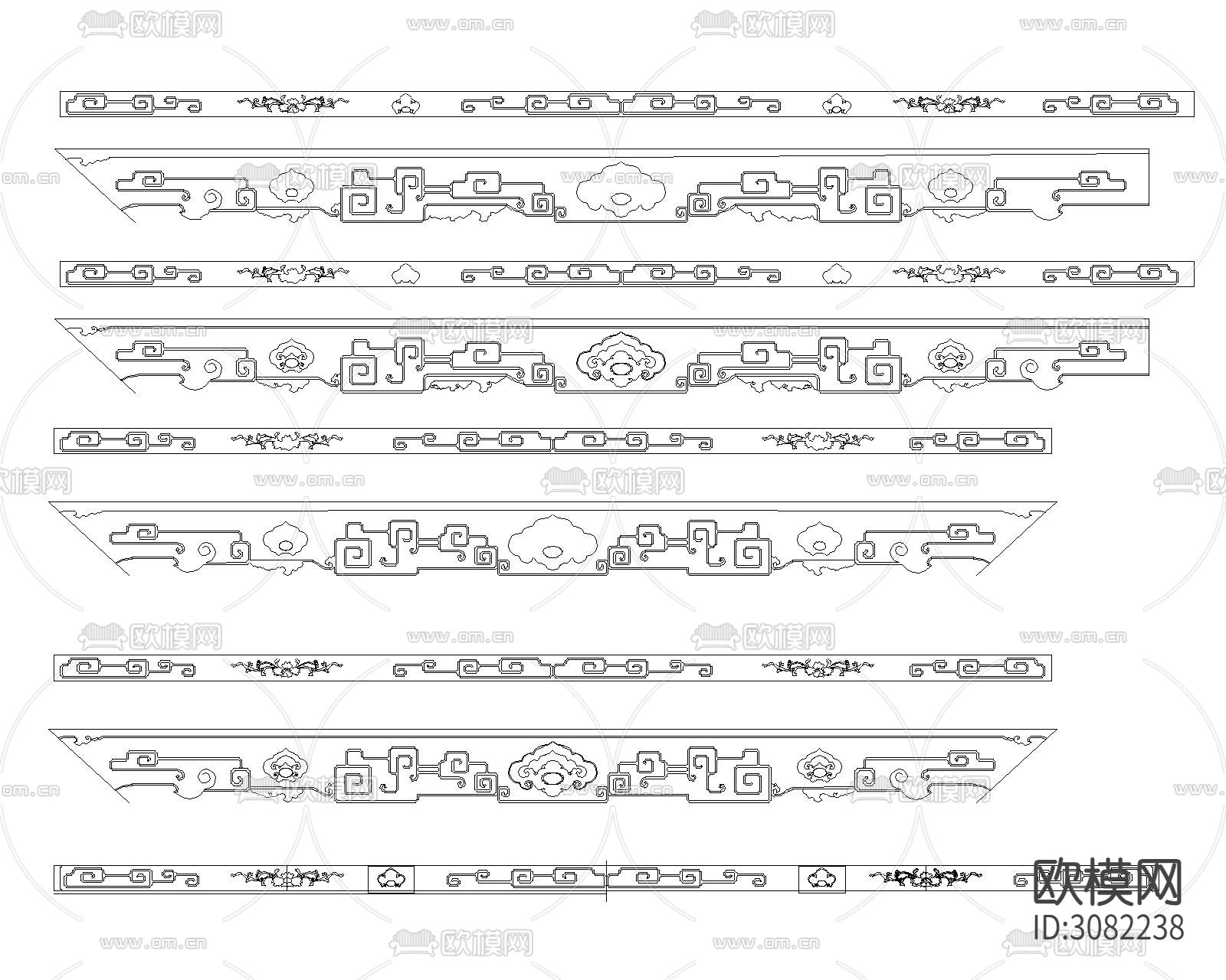 雕花图案cad图库下载（渲染图8）