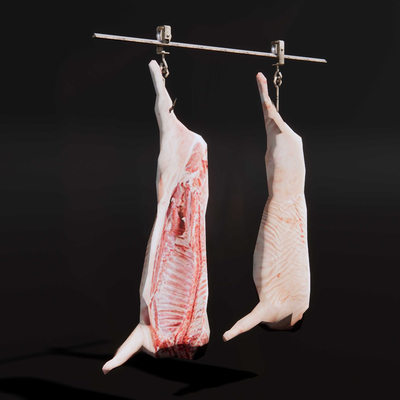  猪肉胴体 一半猪肉su模型 