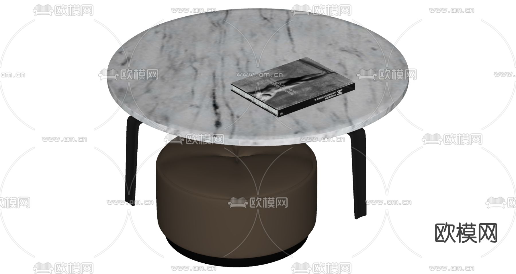 现代茶几su模型下载（渲染图1）