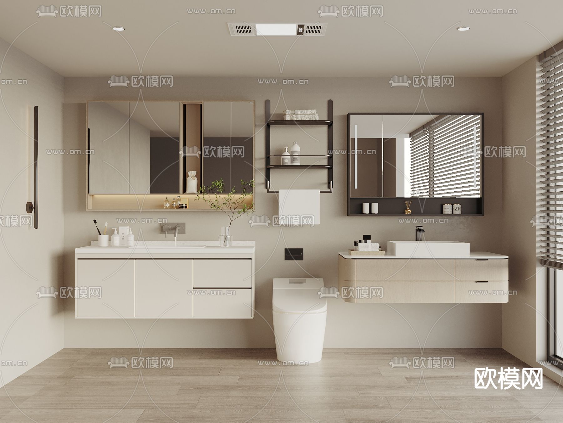 浴室柜 洗手台 洗漱台3d模型下载