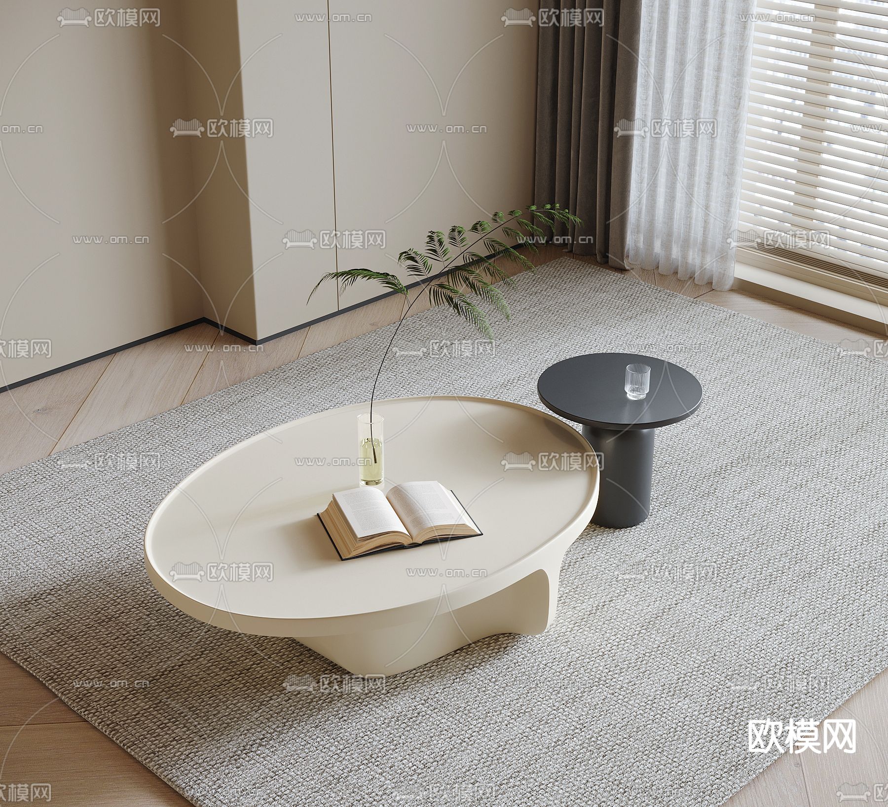 子母茶几3d模型下载