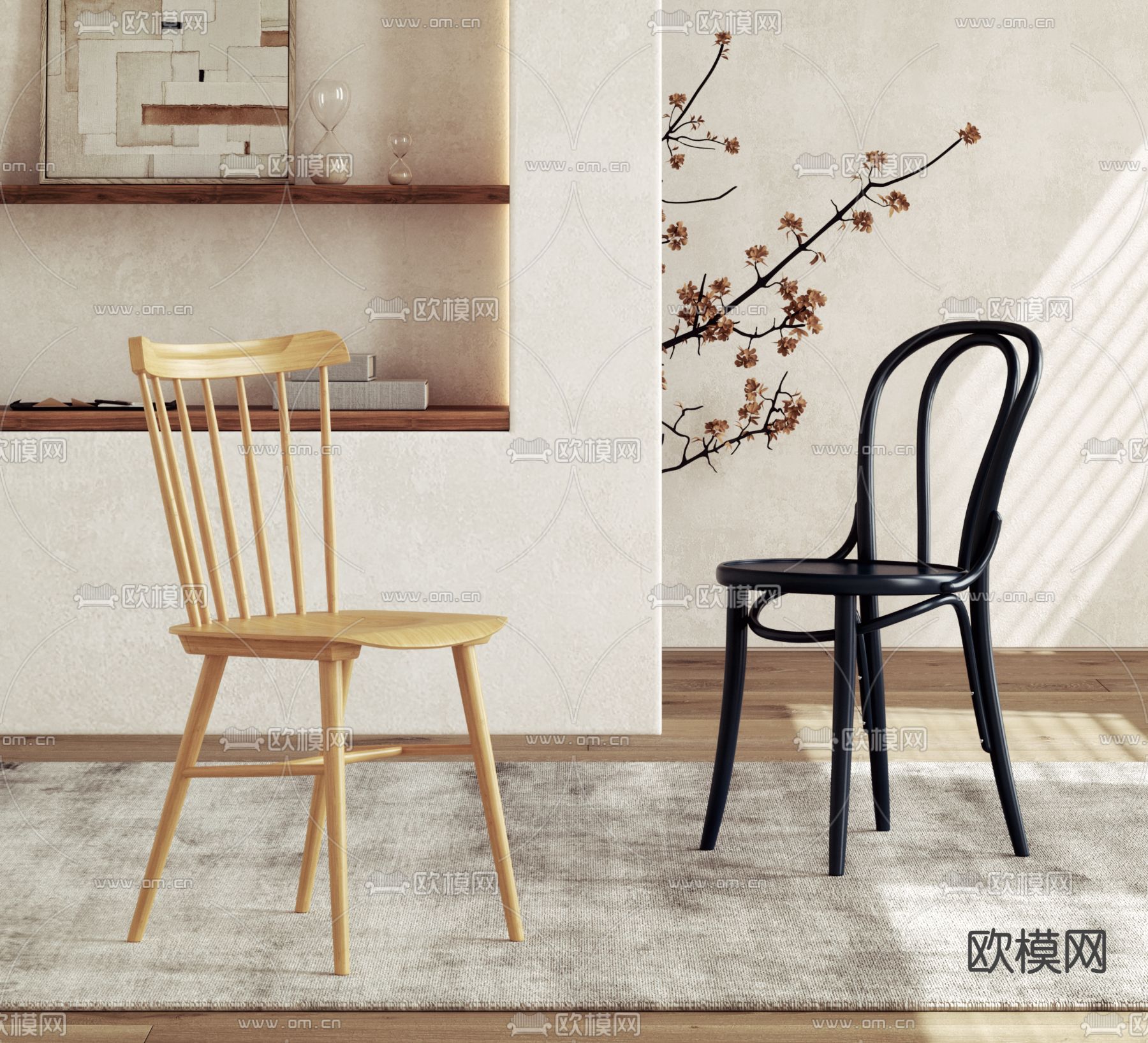 Ironica 椅子 餐椅3d模型下载